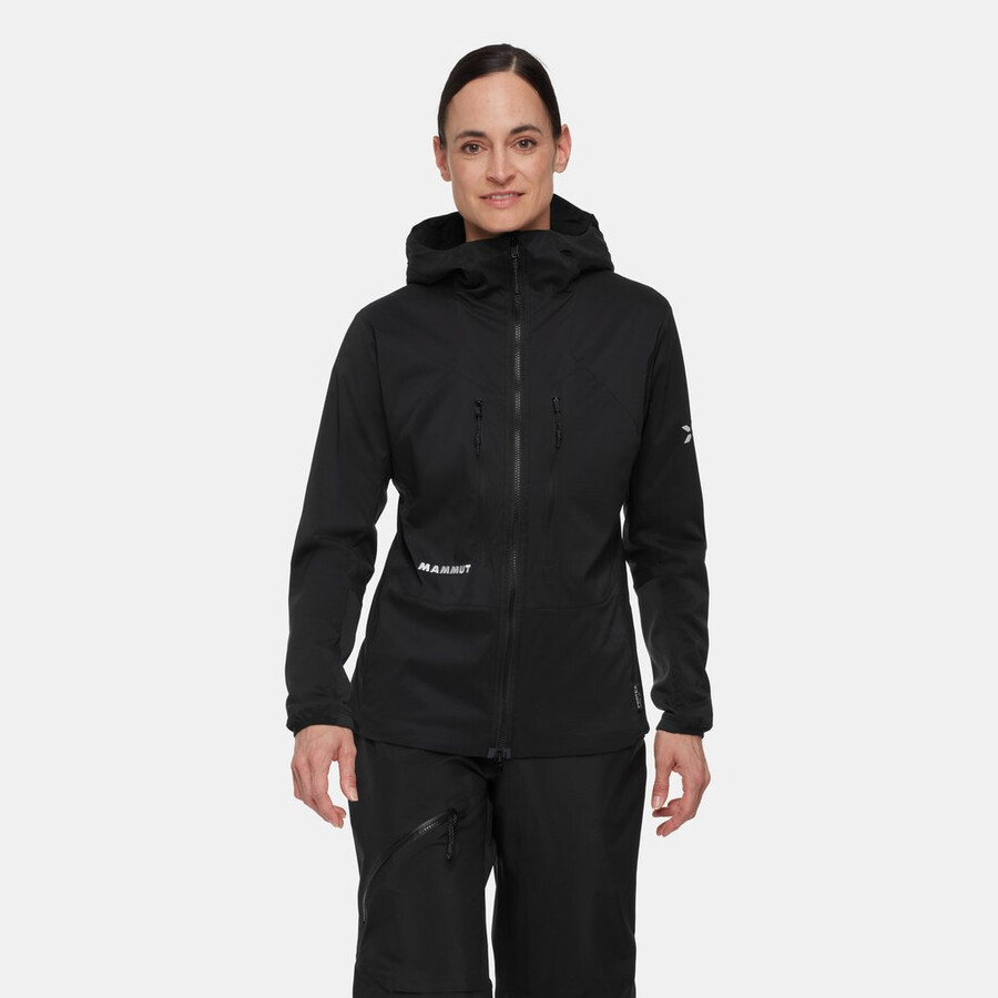 eiger nordwand in flex air hooded jacket dames zwart