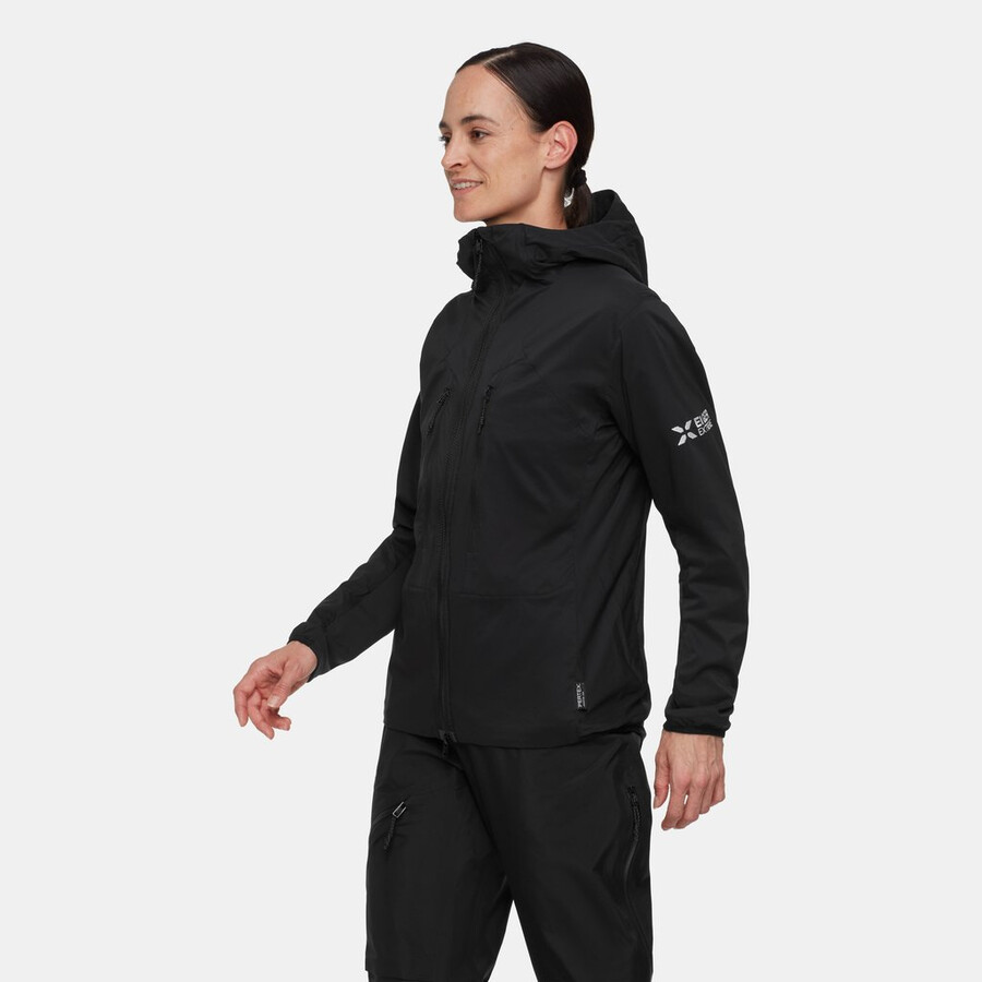 eiger nordwand in flex air hooded jacket dames zwart