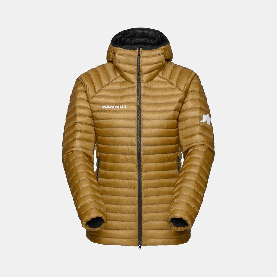 assos x mammut aenergy in hooded jacket women natural-brown-beige
