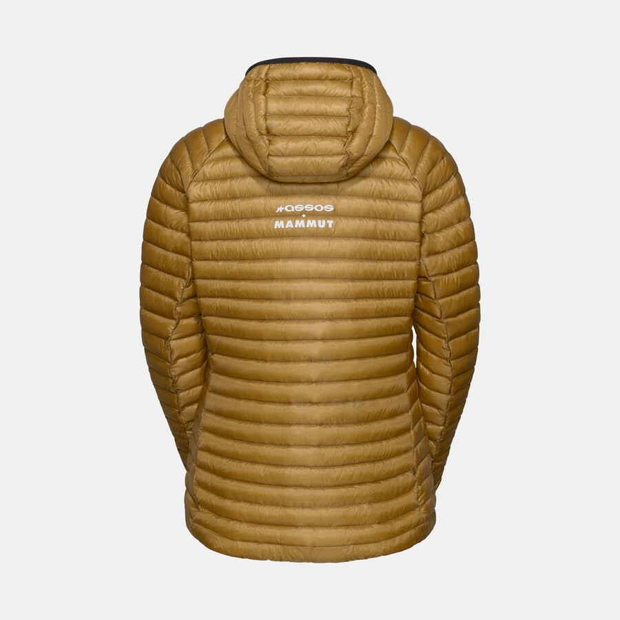 assos x mammut aenergy in hooded jacket women natural-brown-beige