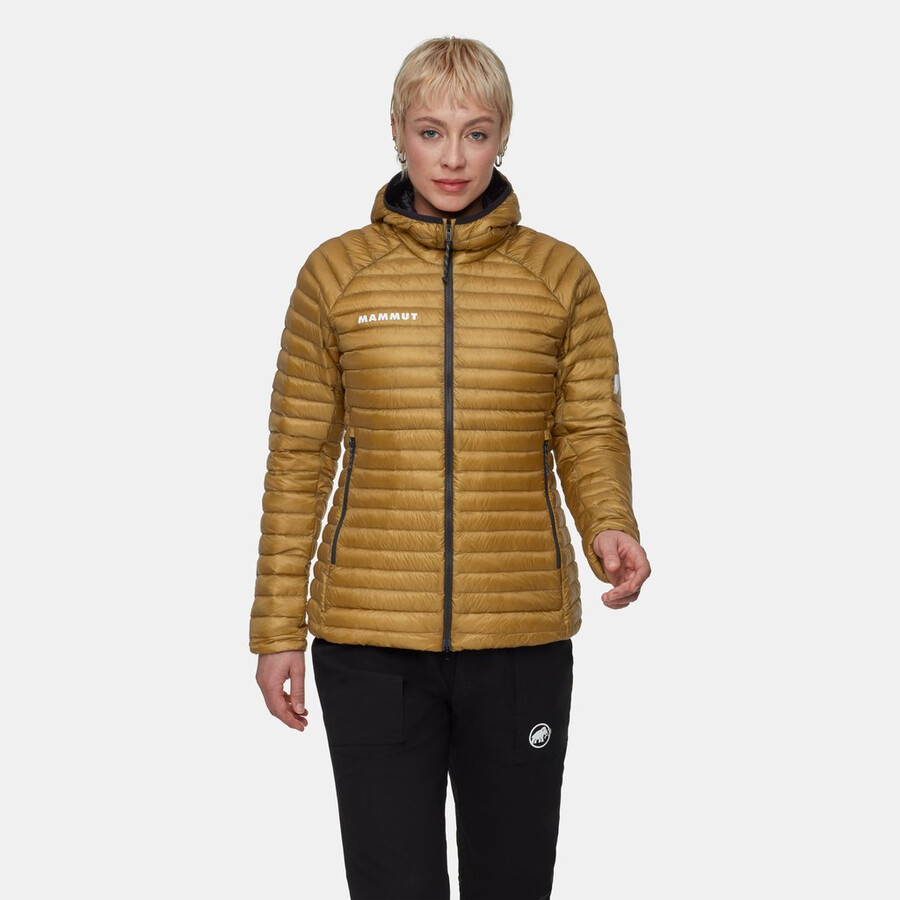 assos x mammut aenergy in hooded jacket women natural-brown-beige