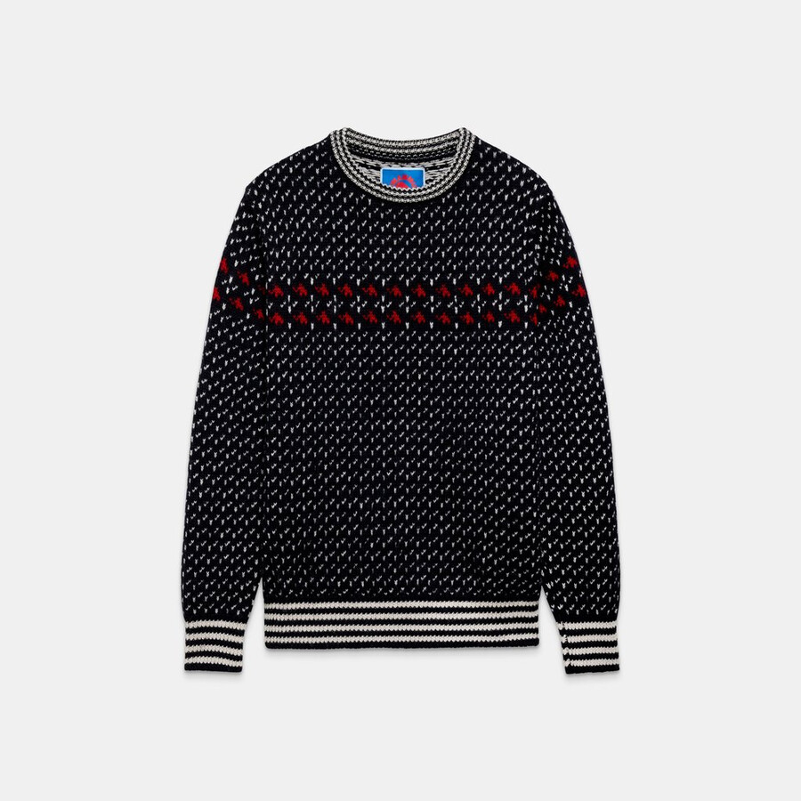 mammut x cabourn direttissima wool ml sweater zwart marineblauw