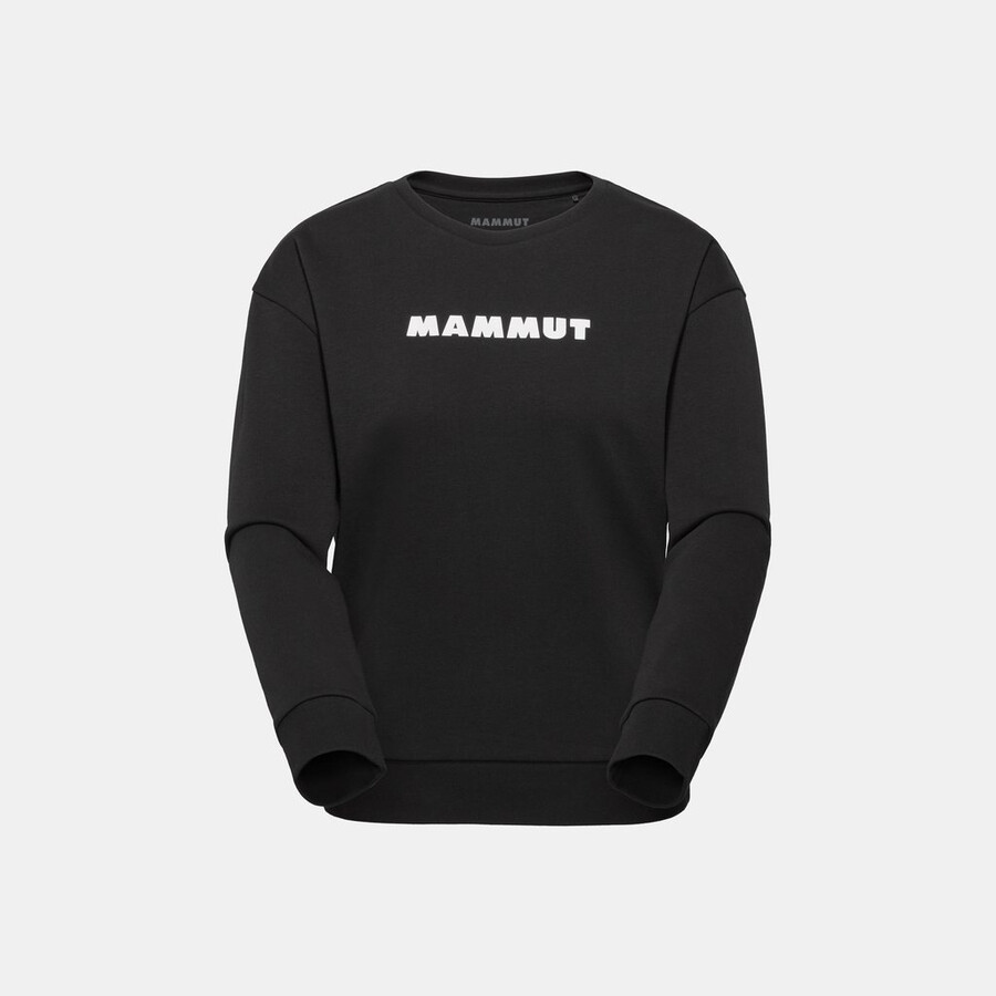 mammut core ml crew neck dames logo zwart