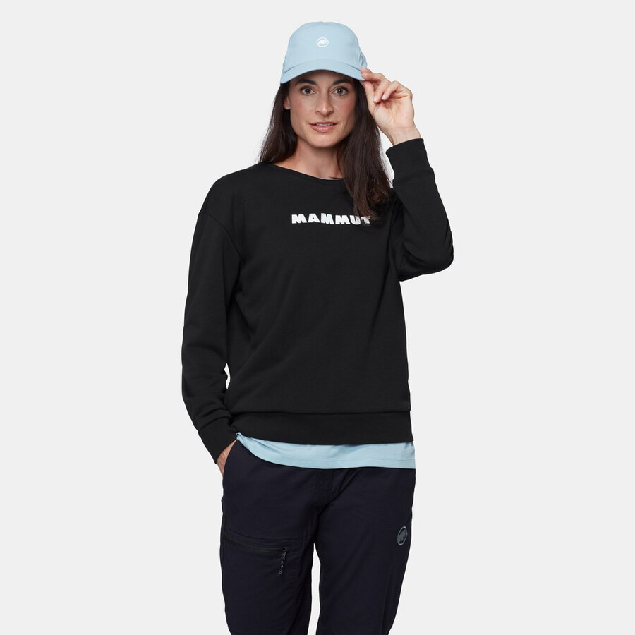 mammut core ml crew neck dames logo zwart