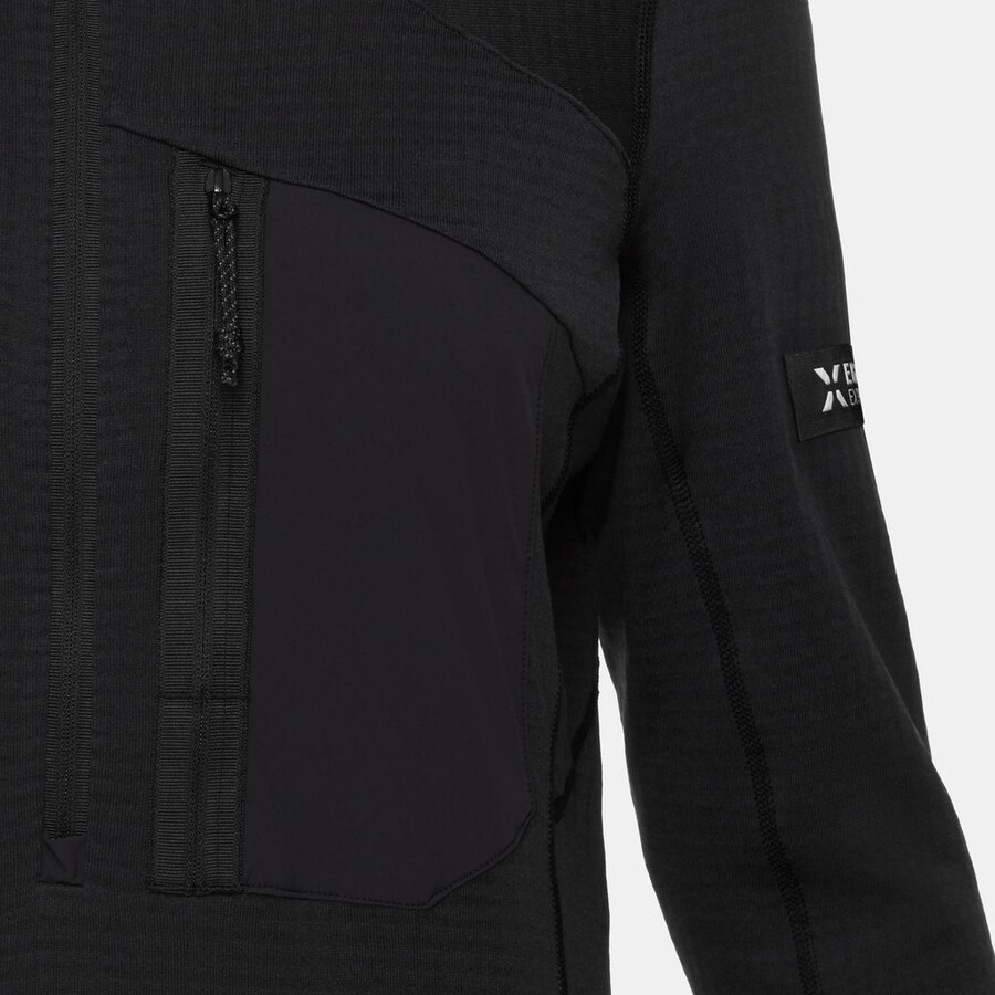 eiger nordwand advanced fl half zip hoodie dames zwart