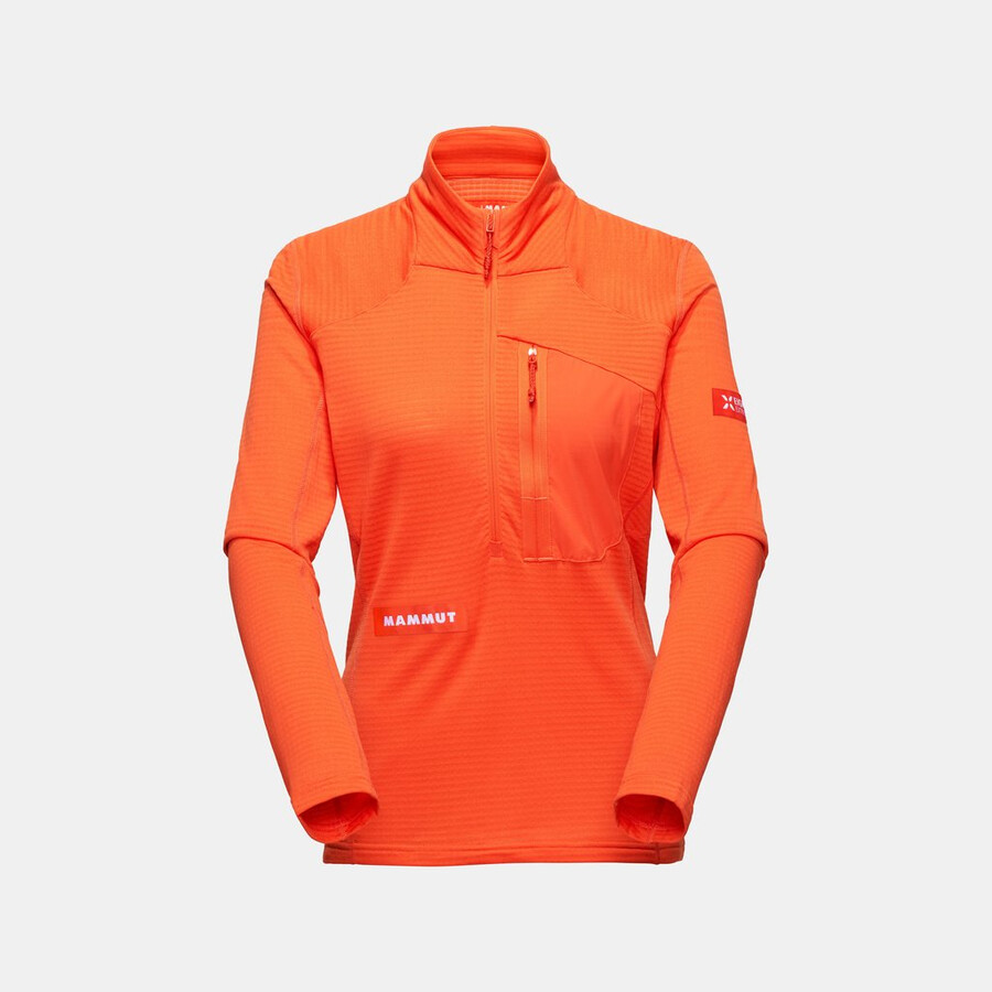 eiger nordwand advanced fl half zip pull dames eiger oranje