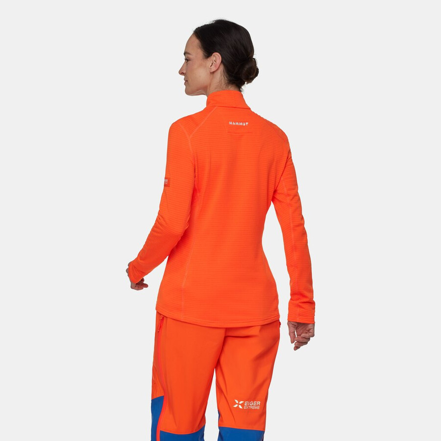 eiger nordwand advanced fl half zip pull dames eiger oranje
