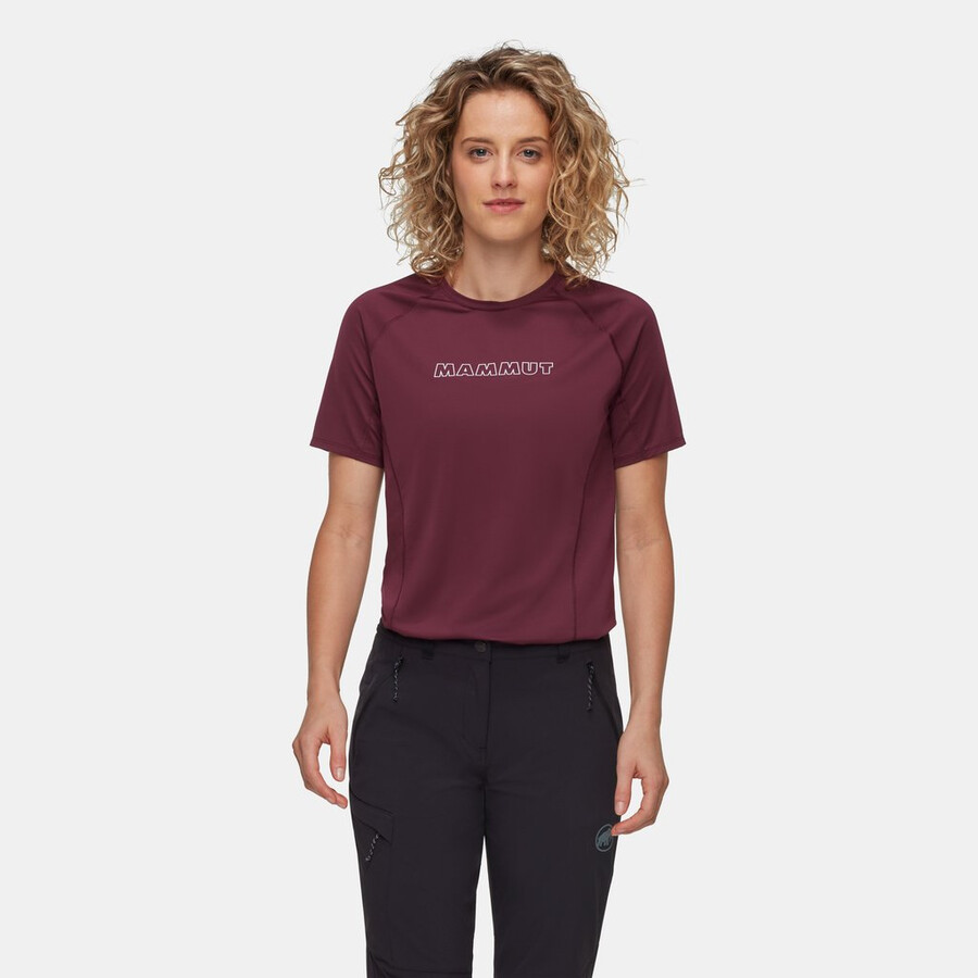 selun fl t-shirt voor dames met logo in zilvergroen