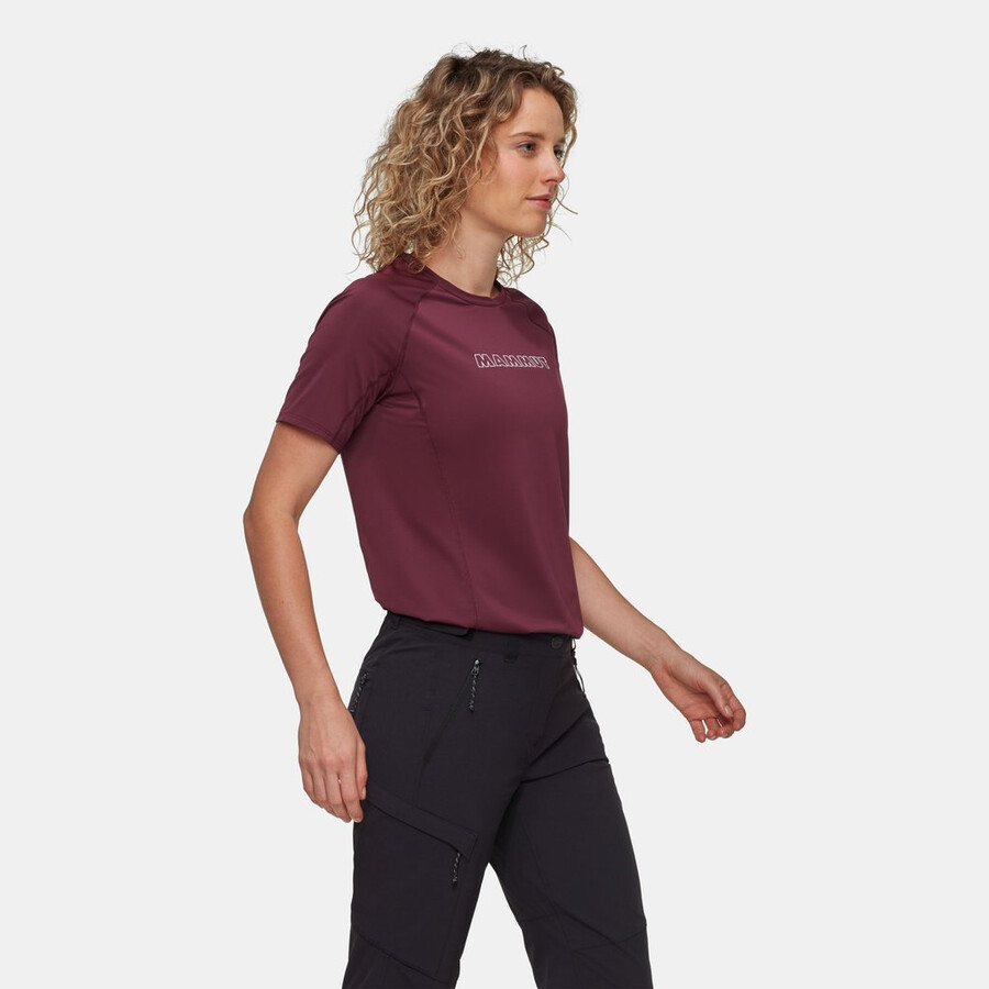 selun fl t-shirt voor dames met logo in zilvergroen