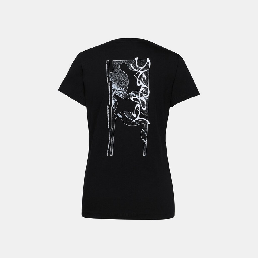 flash t-shirt voor dames zwart