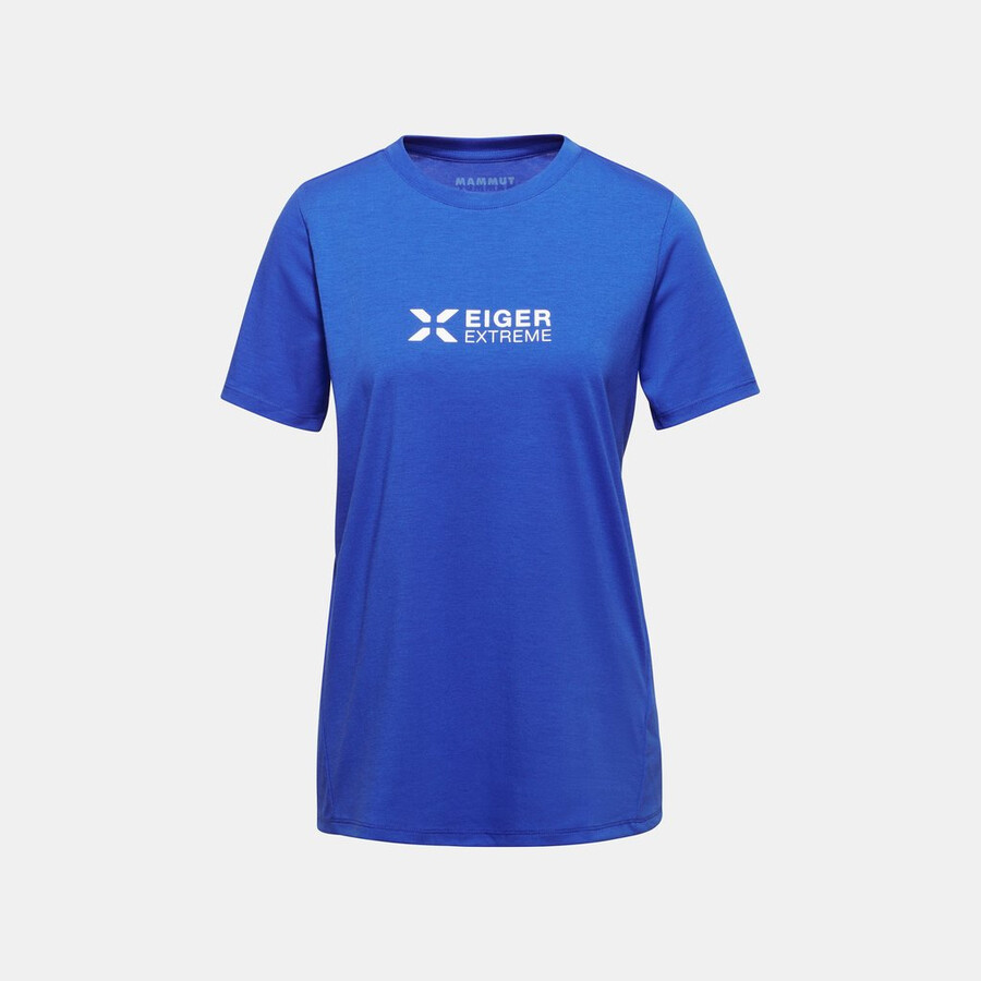 eiger logo t-shirt voor dames eiger blauw