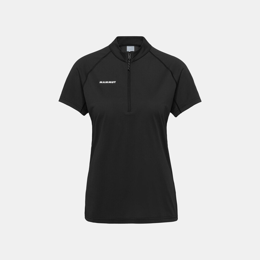 duncan fl half zip t-shirt voor dames zwart