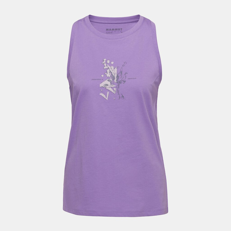 mammut core tanktop voor dames met bloemen- en lavendelmotief