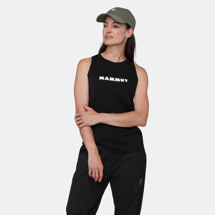 mammut core tanktop voor dames met logo zwart