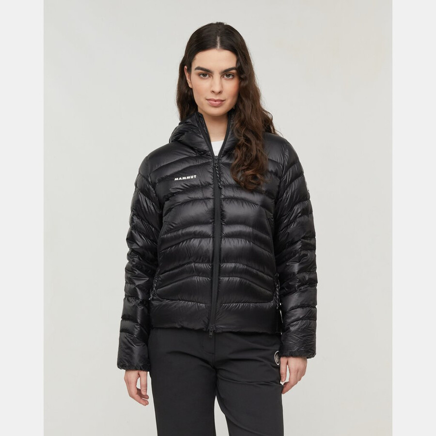 valley light in hooded jacket women creas black