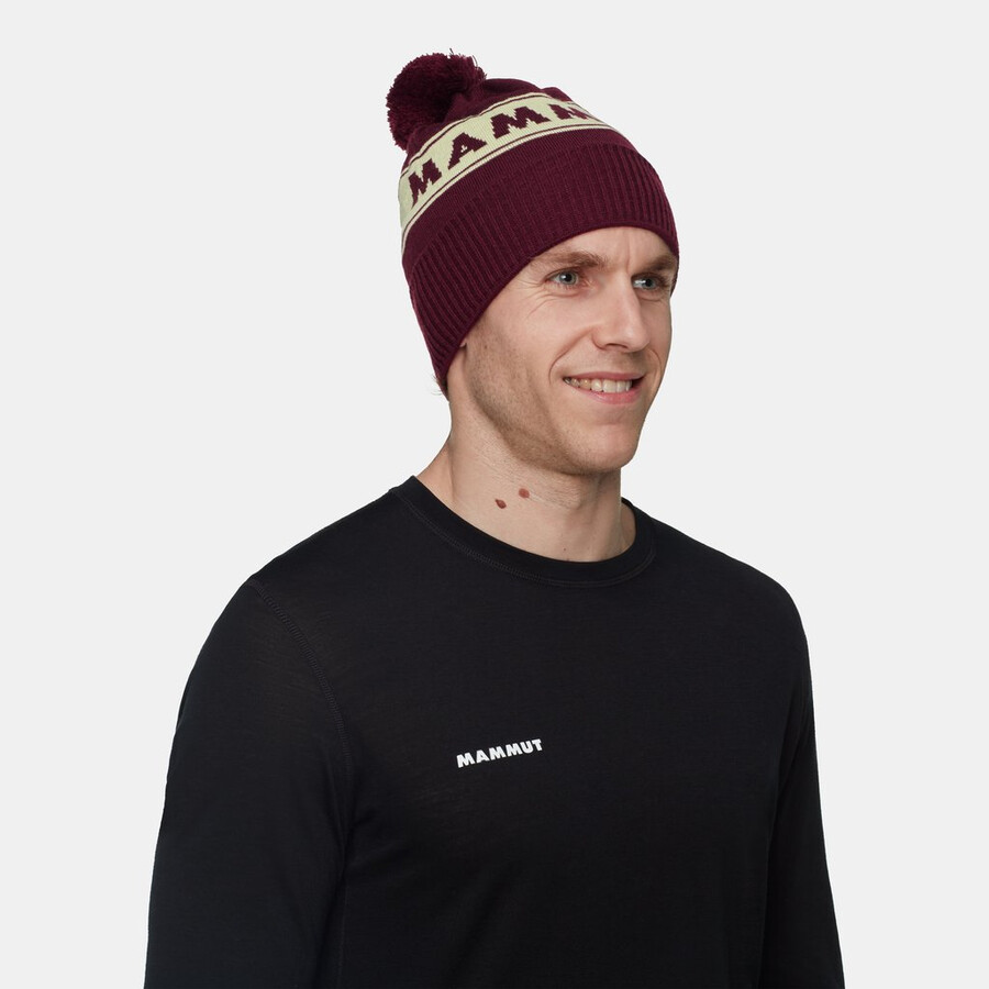 peaks beanie zwart-wit