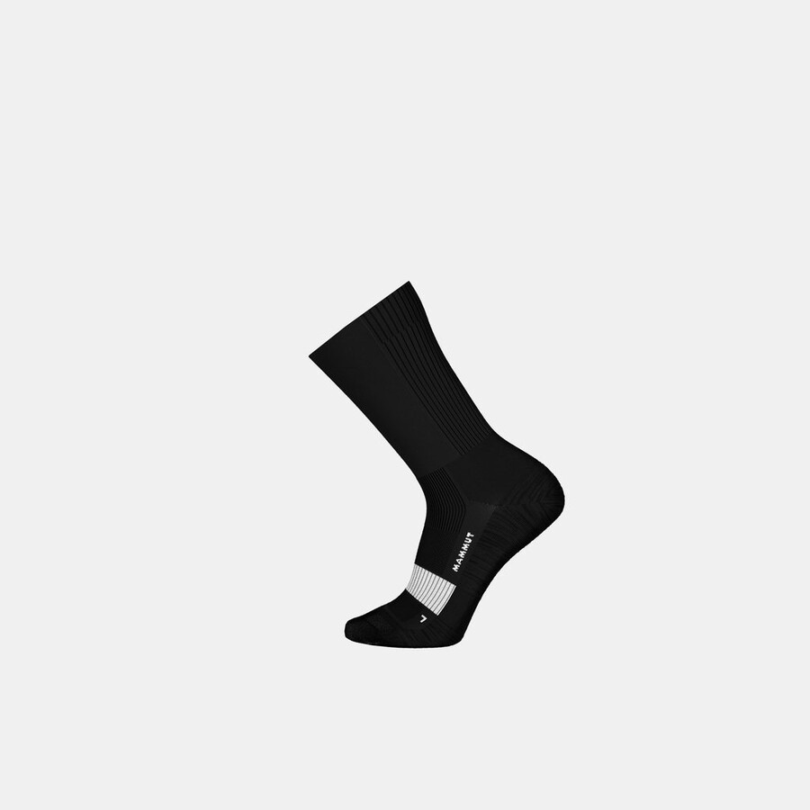 all-mountain targeted cushion merino crew socks zwart-wit