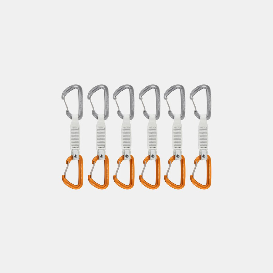 sender wire 12 cm 6-pack quickdraws lichtgrijs-goud